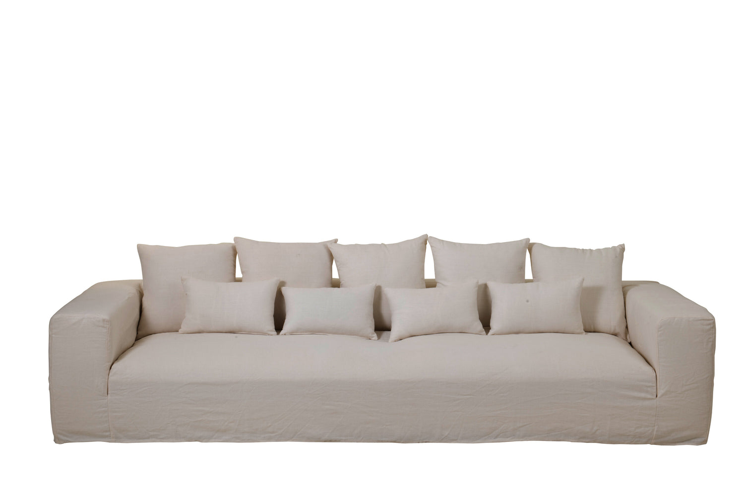 Hoes voor stoel + 9 kussens Monaco Linnen Xl Marshmallow Wit