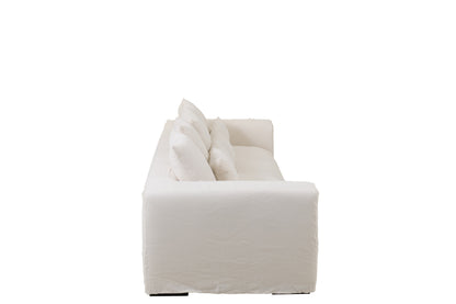 Hoes voor stoel + 9 kussens Monaco Linnen Xl Marshmallow Wit