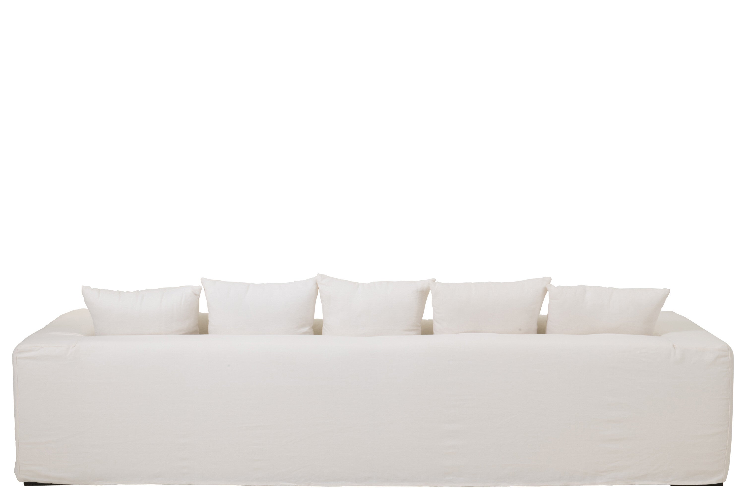 Hoes voor stoel + 9 kussens Monaco Linnen Xl Marshmallow Wit