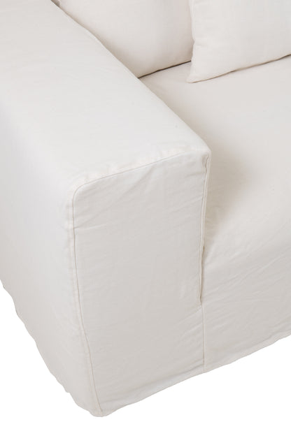 Hoes voor stoel + 9 kussens Monaco Linnen Xl Marshmallow Wit