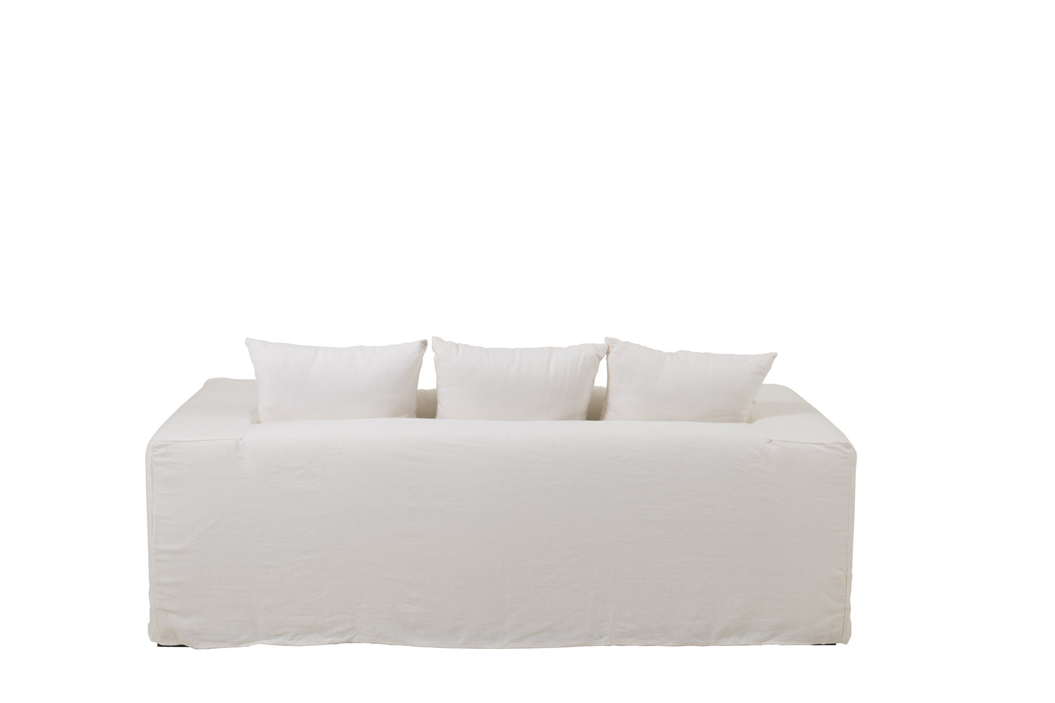 Hoes voor stoel + 5 kussens Monaco bank linnen marshmallow wit