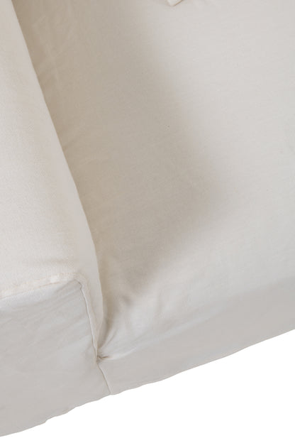 Hoes voor stoel + 5 kussens Monaco bank linnen marshmallow wit