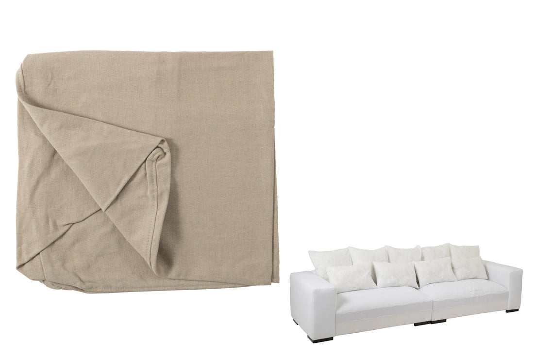 Hoes voor stoel + 9 kussens Monaco Linnen Xl Natuurlijk