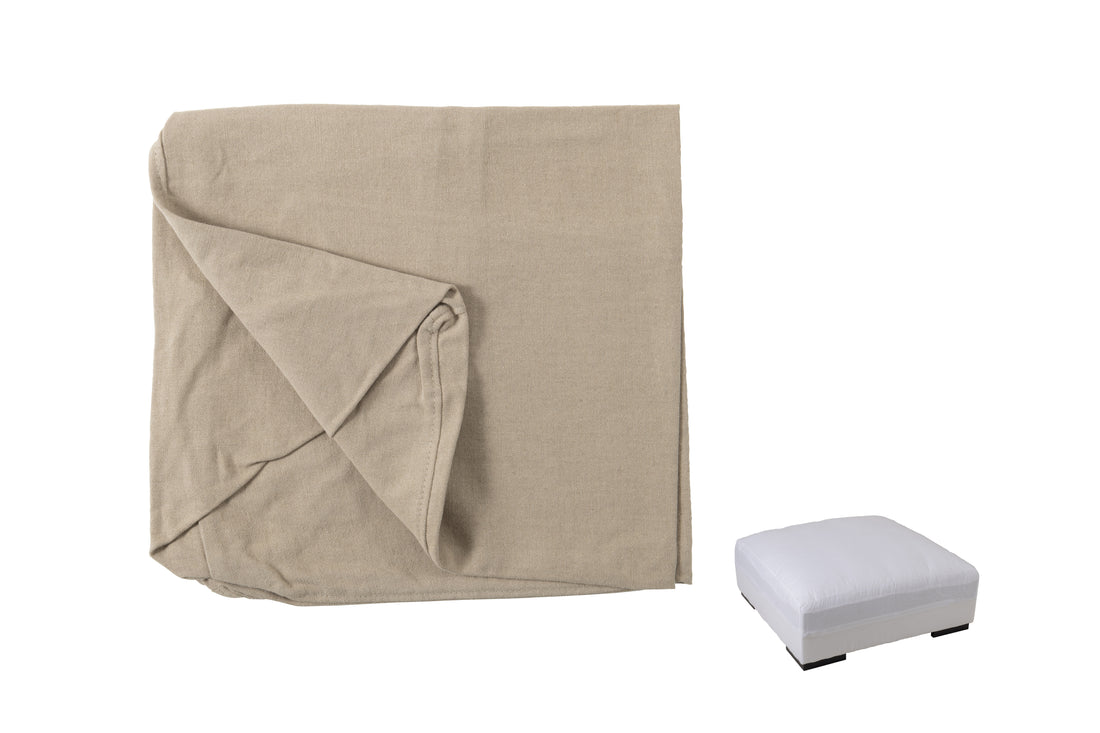 Hoes voor Poef Monaco Linnen Natuurlijk