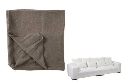 Hoes voor stoel + 9 kussens Monaco Linnen Xl Woestijn Taupe