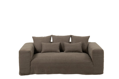 Hoes voor stoel + 5 kussens Monaco bank linnen Desert Taupe