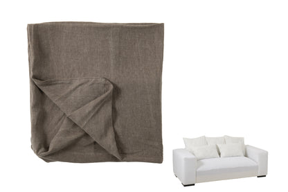 Hoes voor stoel + 5 kussens Monaco bank linnen Desert Taupe