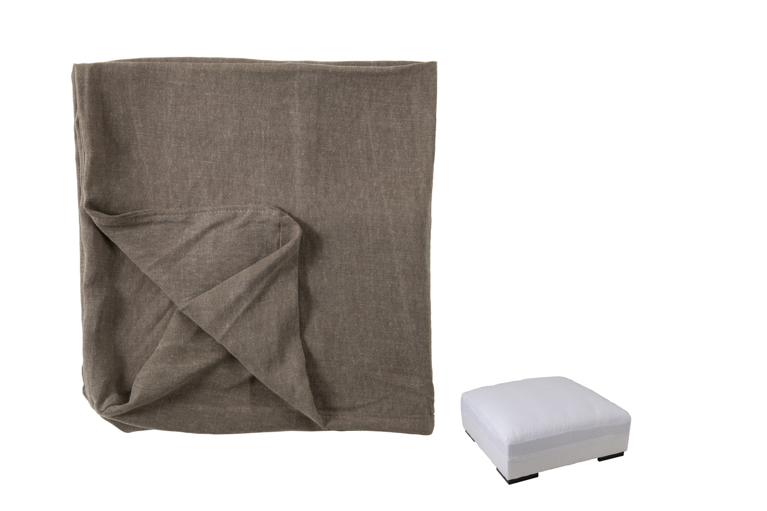 Hoes voor Poef Monaco Linnen Woestijn Taupe