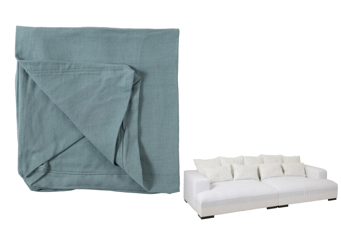 Hoes voor stoel + 9 kussens diep Monaco linnen Xxl Jeans Blauw