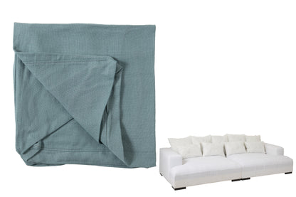 Hoes voor stoel + 9 kussens diep Monaco linnen Xxl Jeans Blauw