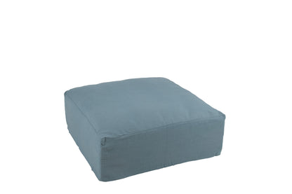 Hoes voor Poef Monaco Linnen Jeans Blauw
