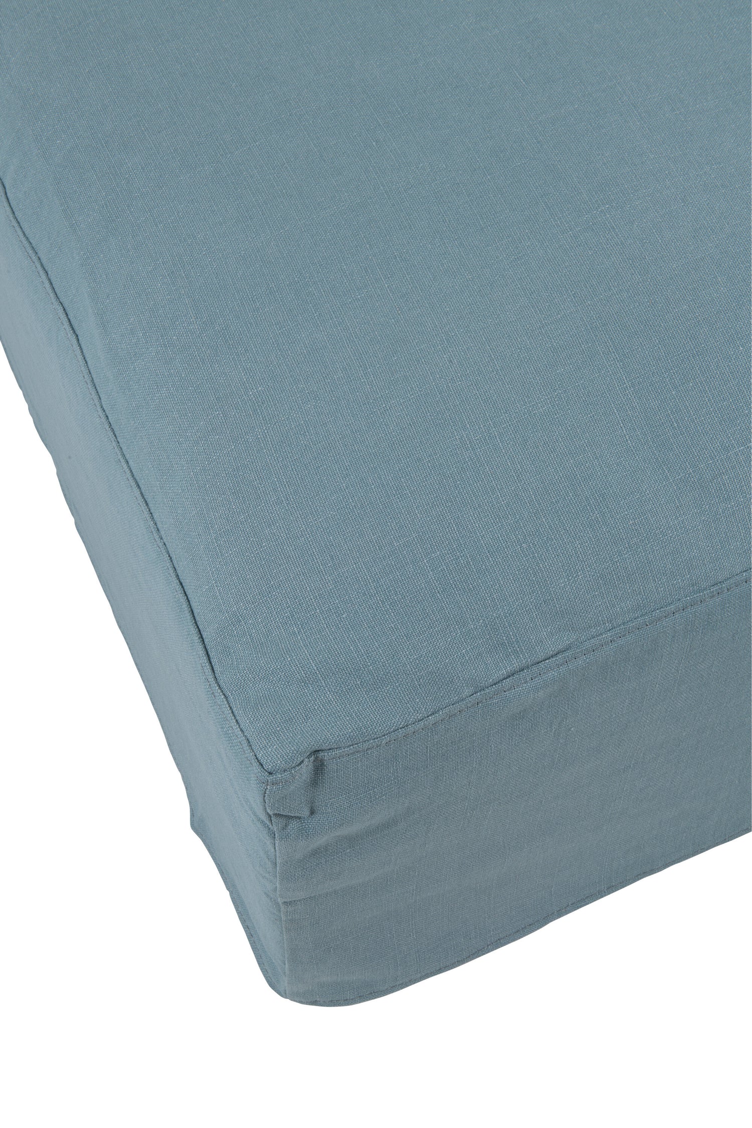 Hoes voor Poef Monaco Linnen Jeans Blauw