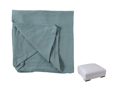 Hoes voor Poef Monaco Linnen Jeans Blauw