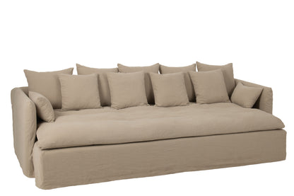 Hoes Stoel + 11 Kussens Strand Linnen Nat