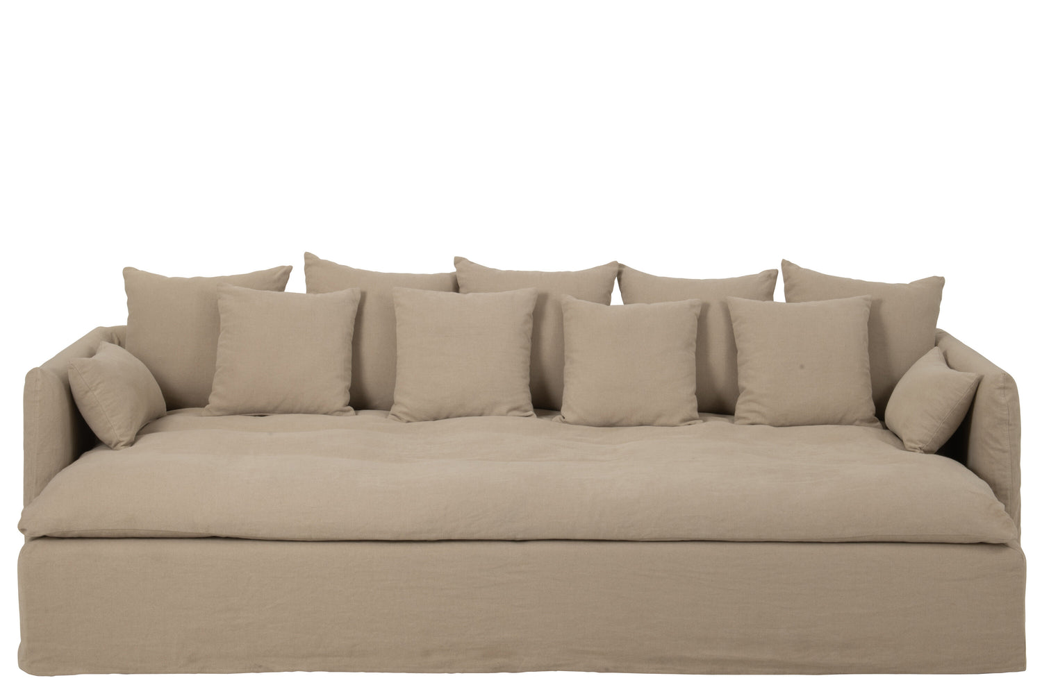 Hoes Stoel + 11 Kussens Strand Linnen Nat