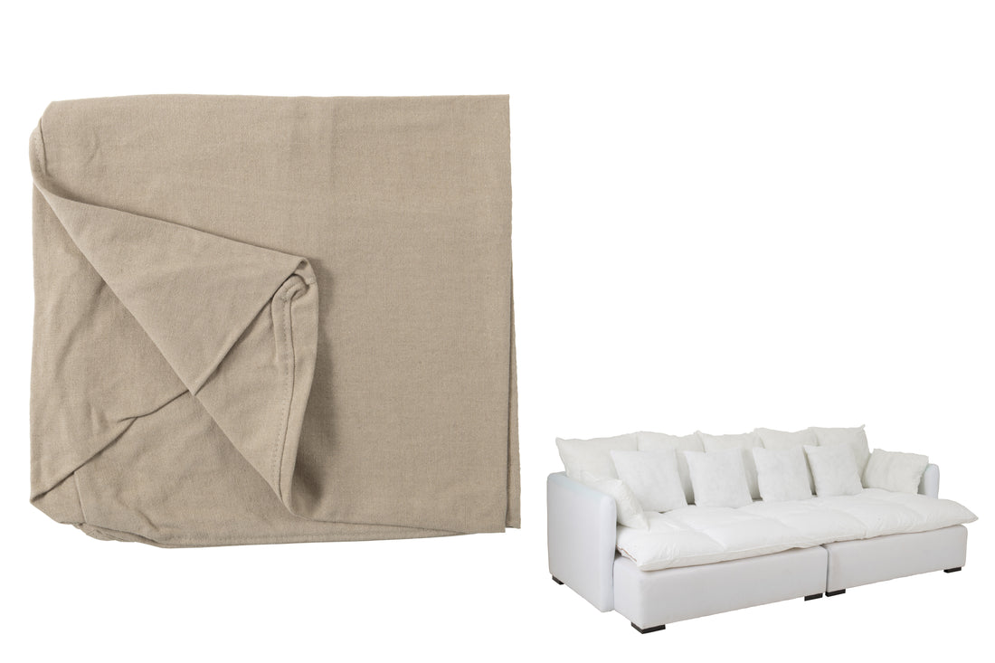 Hoes Stoel + 11 Kussens Strand Linnen Nat