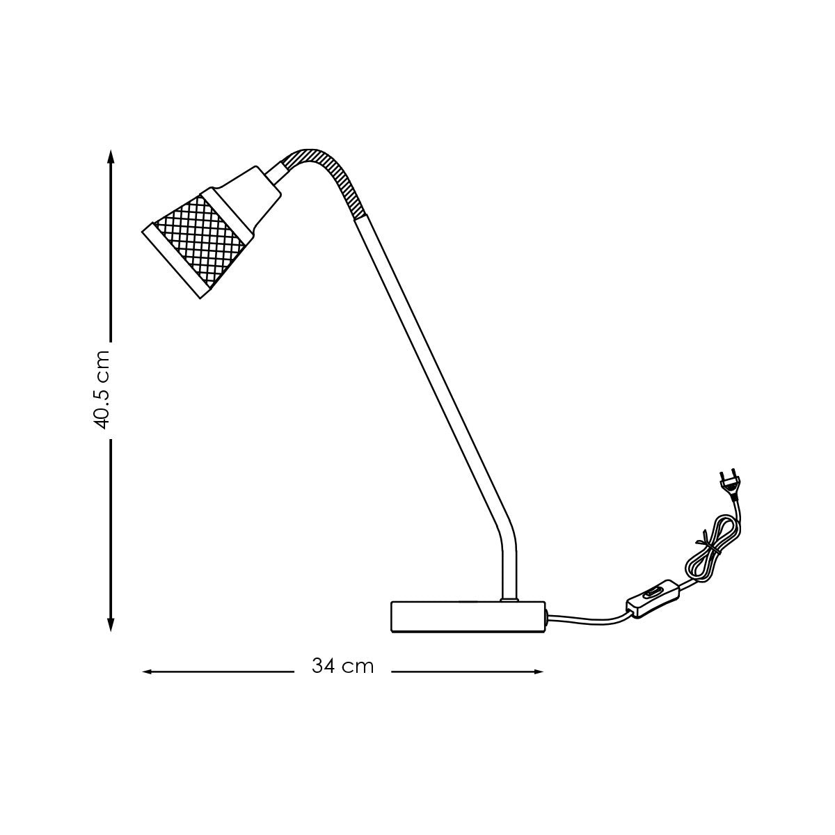 Klassieke Tafellamp Solo geborsteld staal - Bedlampje