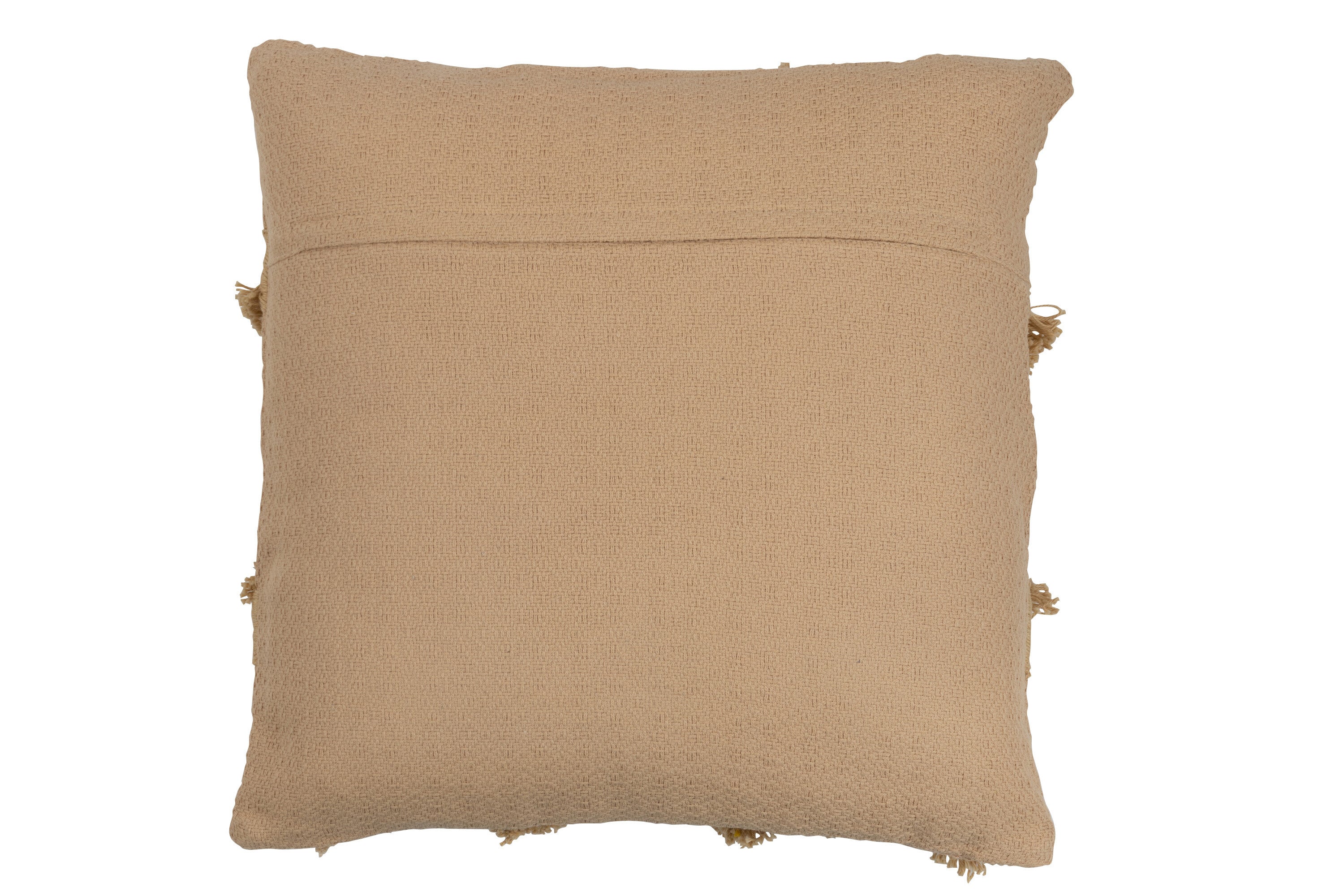 J-Line Kussen Kruis Vierkant Polyester Beige