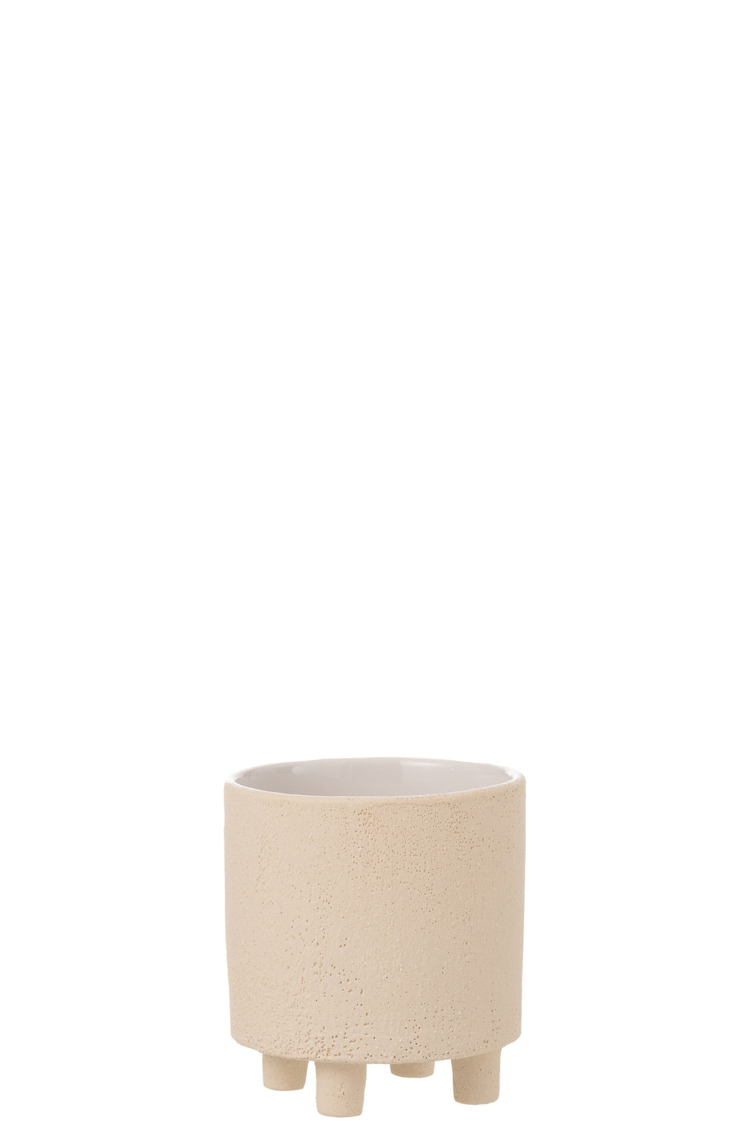 J-Line Bloempot Zand Keramiek Beige Small