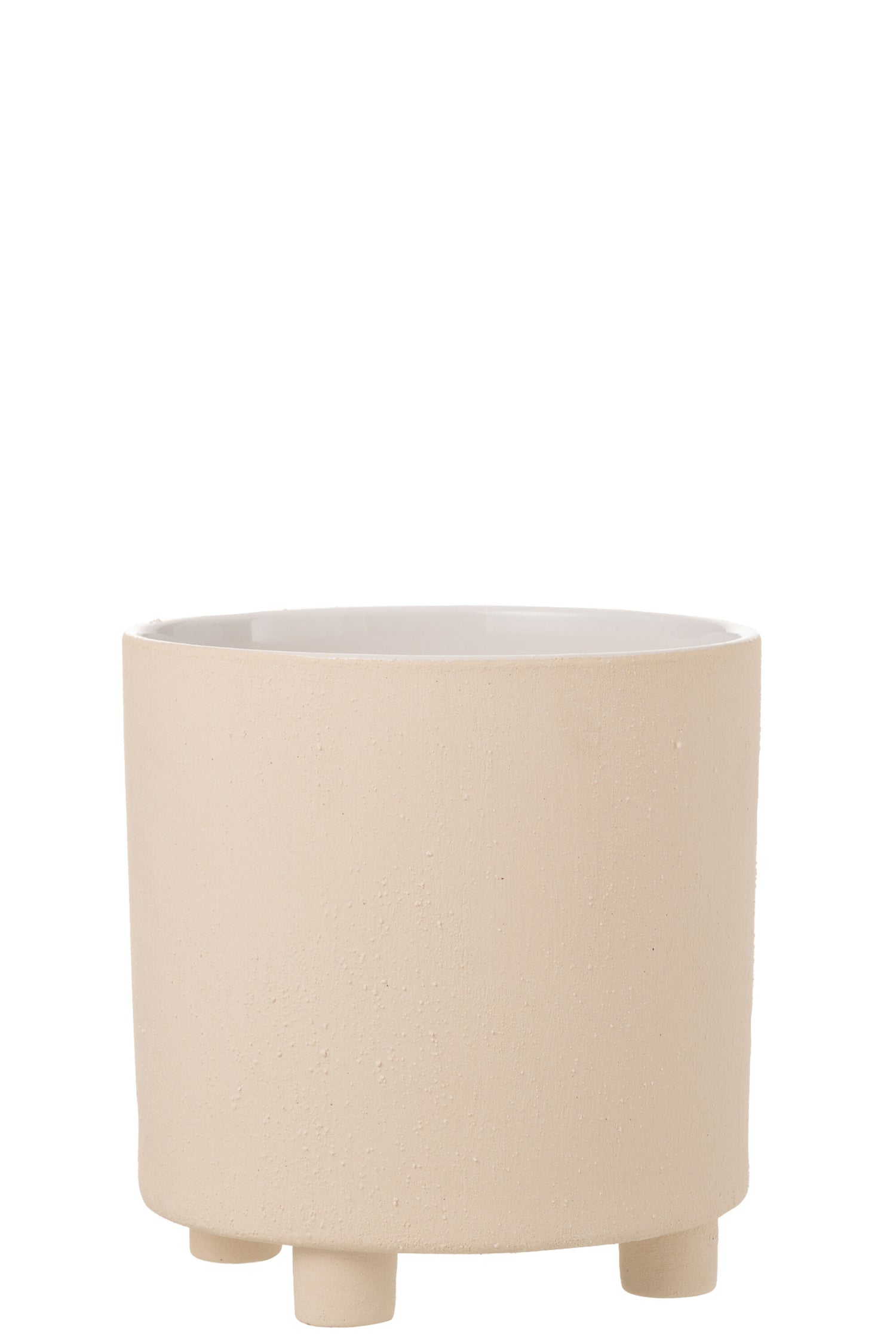 J-Line Bloempot Zand Keramiek Beige Large