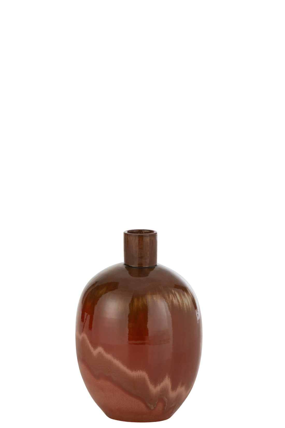 Vaas Aline Ovaal Keramiek Rood Klein