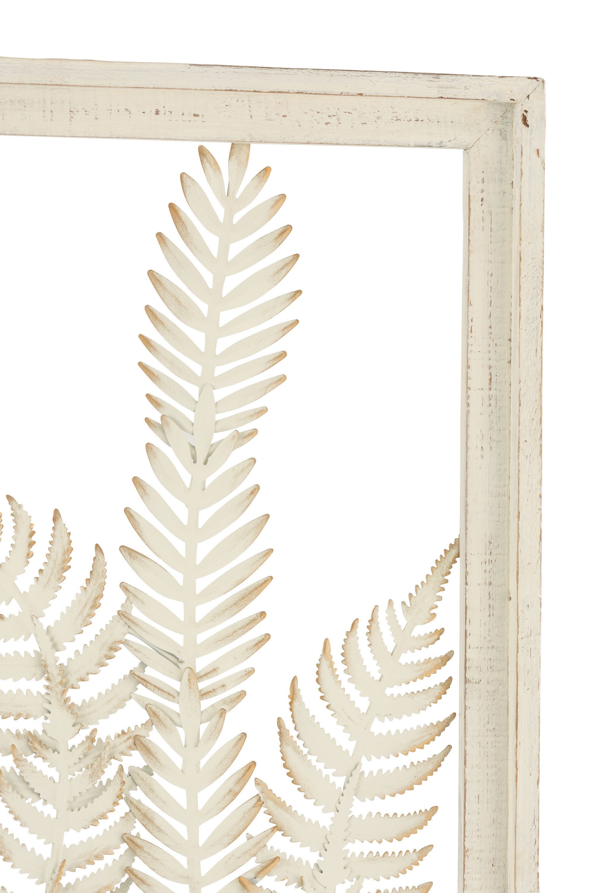 Wanddecoratie Planten Metaal Wit/Bruin