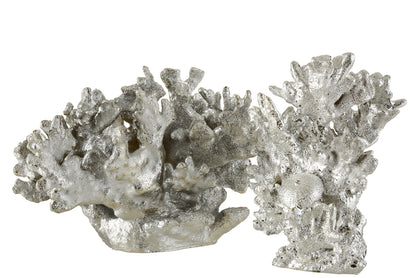 Koraal laag poly zilver