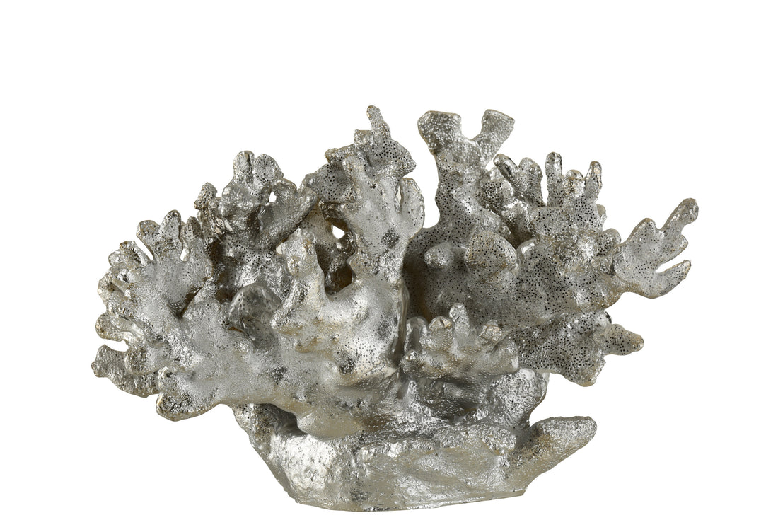 Koraal laag poly zilver