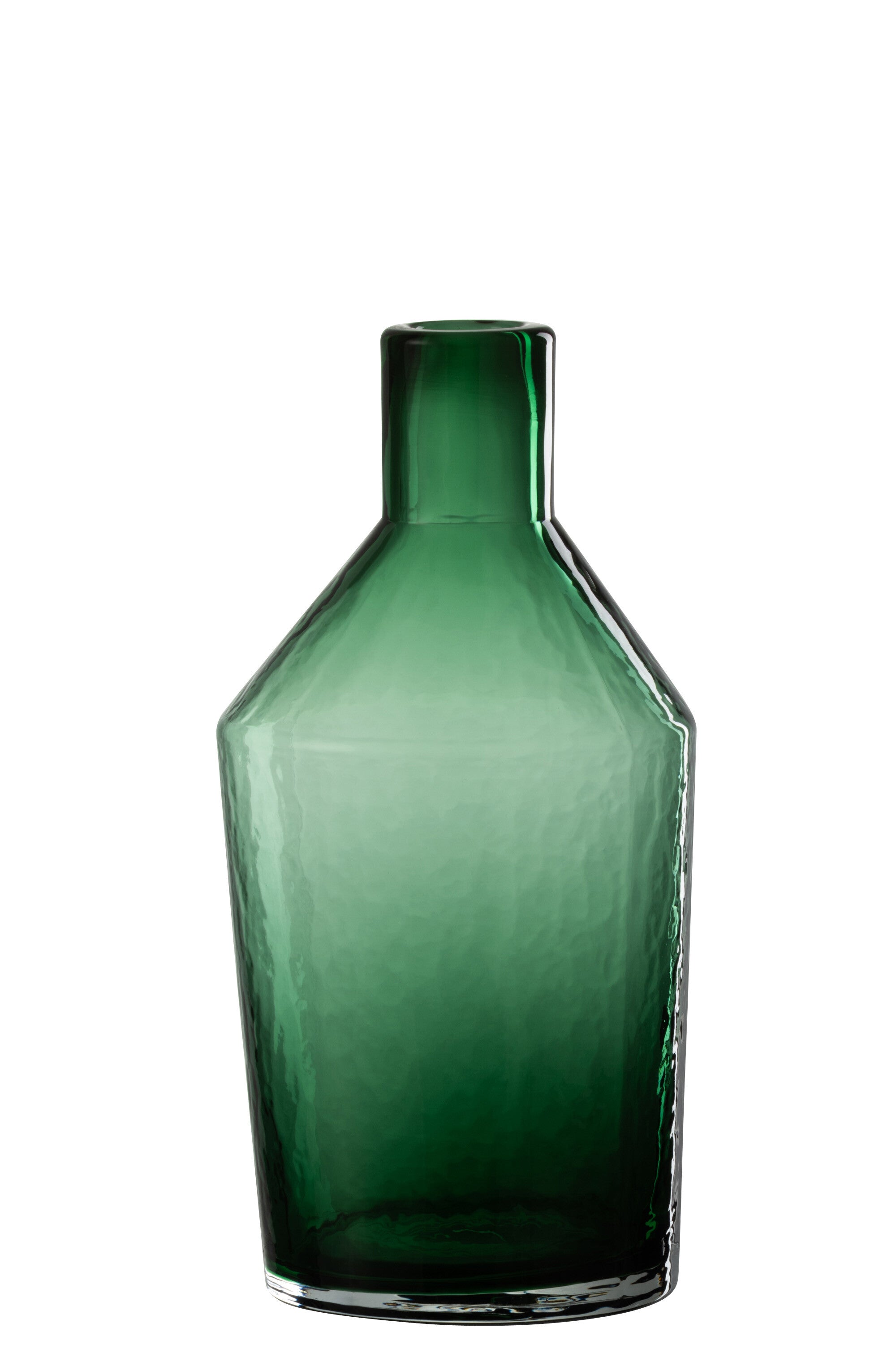 J-Line Fles Decoratief Glas Groen Small - 28.00 cm hoog