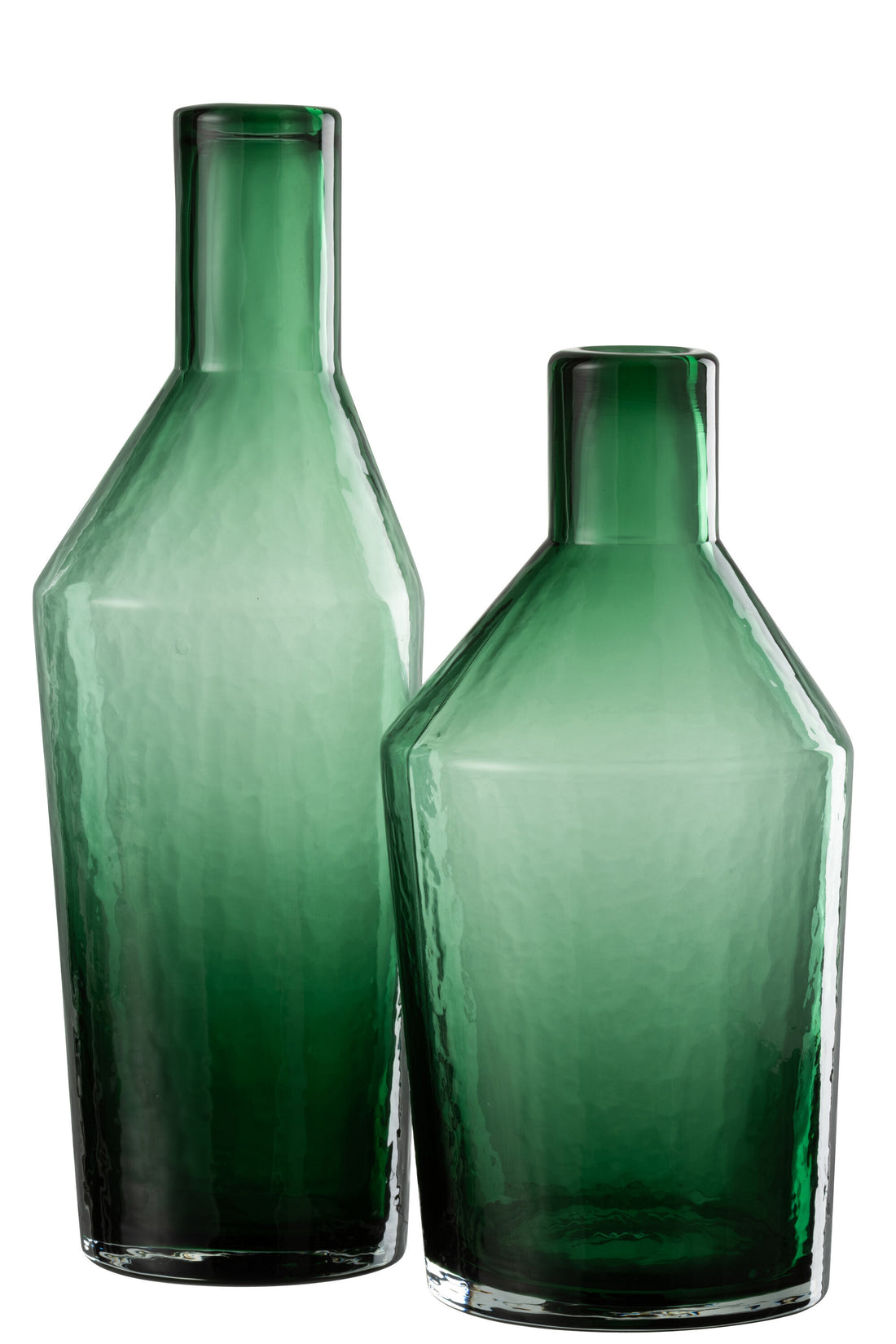 J-Line Fles Decoratief Glas Groen Large - 35.00 cm hoog