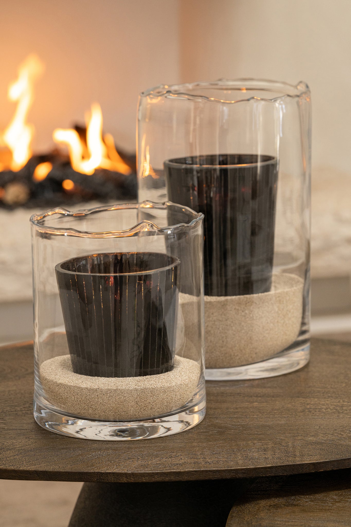 Transparant glas met onregelmatige rand van Hurricane