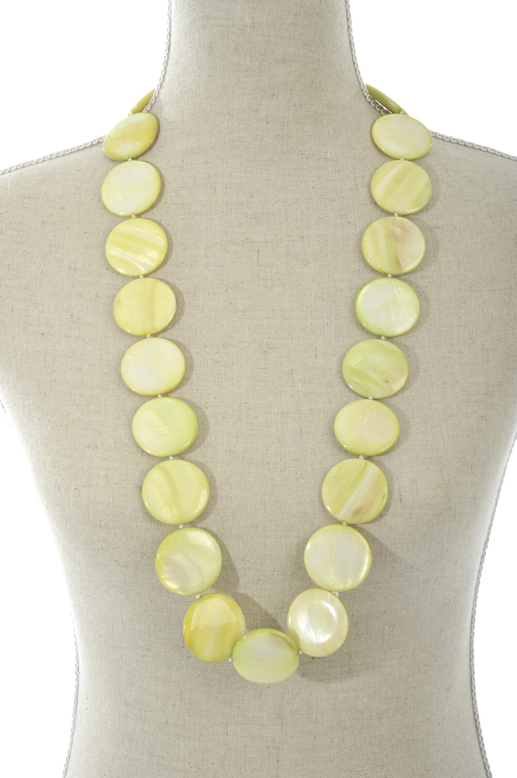 J-Line Ketting Schelp Plat Groen