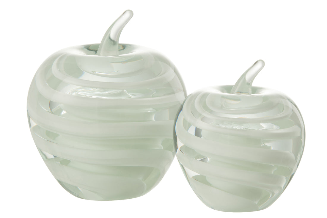 Papiergewicht Appel Glas Wit Groot