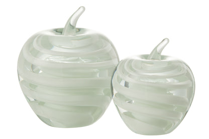 Papiergewicht Appel Glas Wit Groot