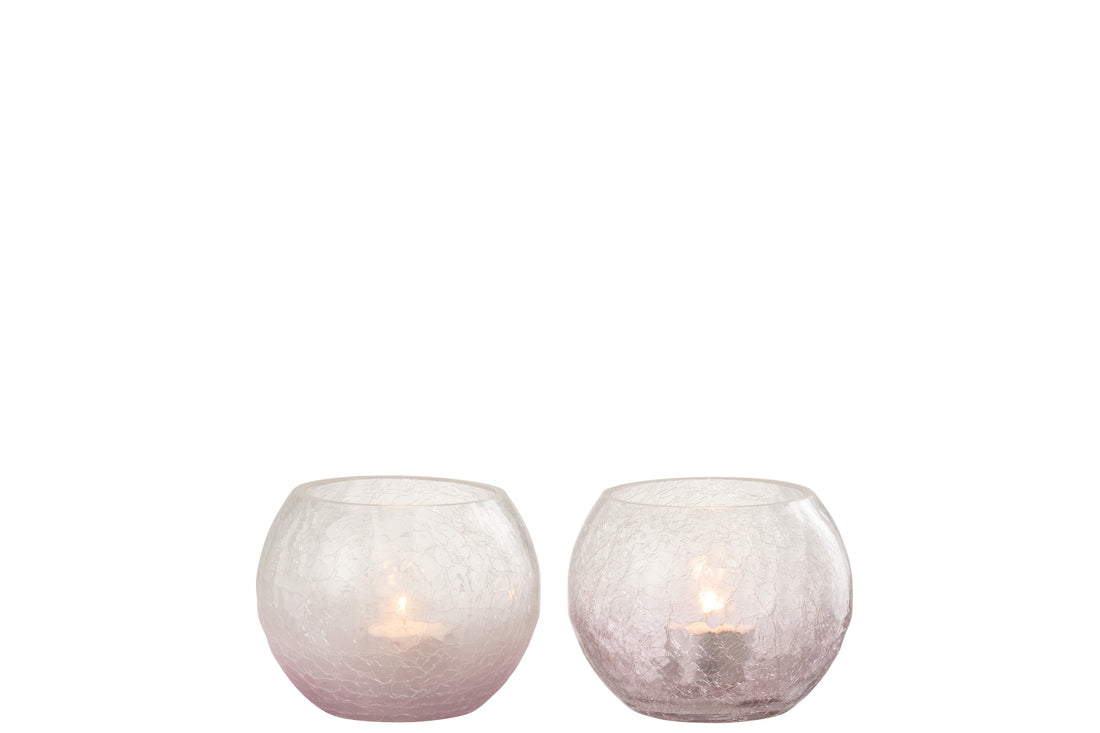 Orkaan Orb Craquelure Glas Paars Klein Assortiment Van 2