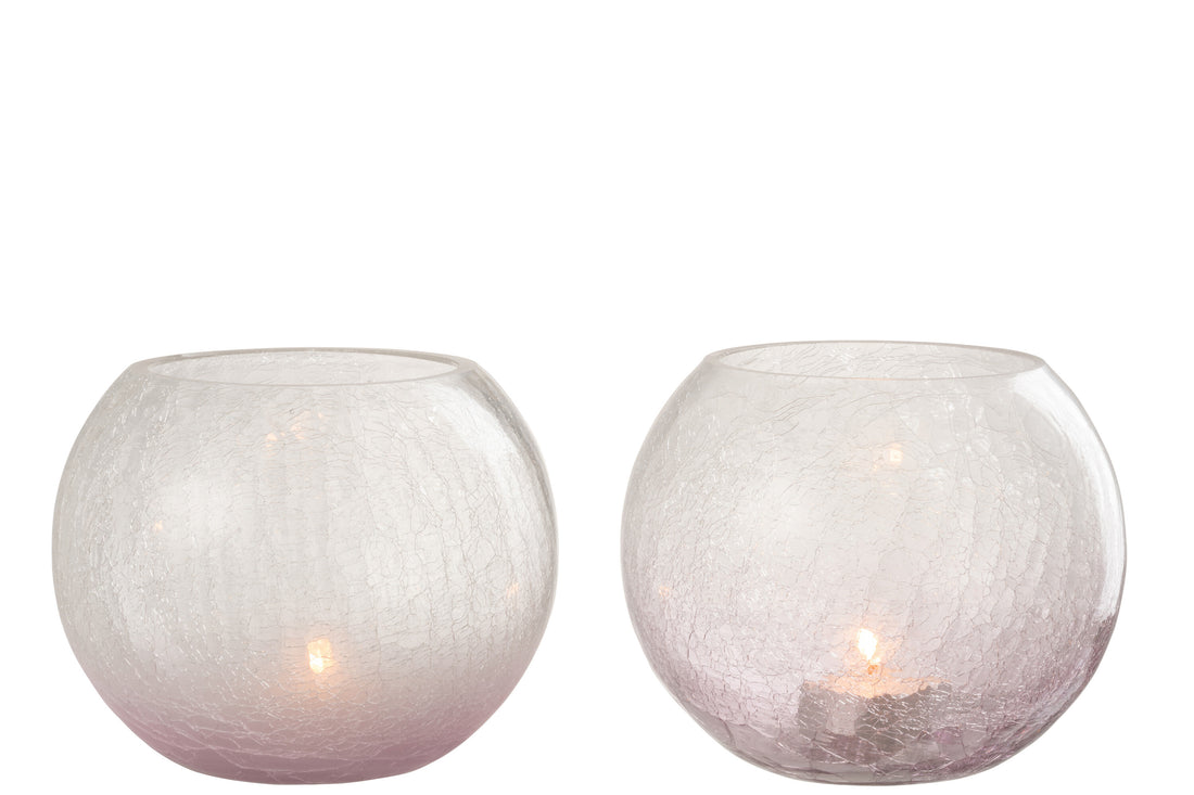 Orkaan Orb Craquelure Glas Paars Groot Assortiment Van 2