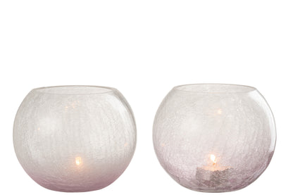 Orkaan Orb Craquelure Glas Paars Groot Assortiment Van 2