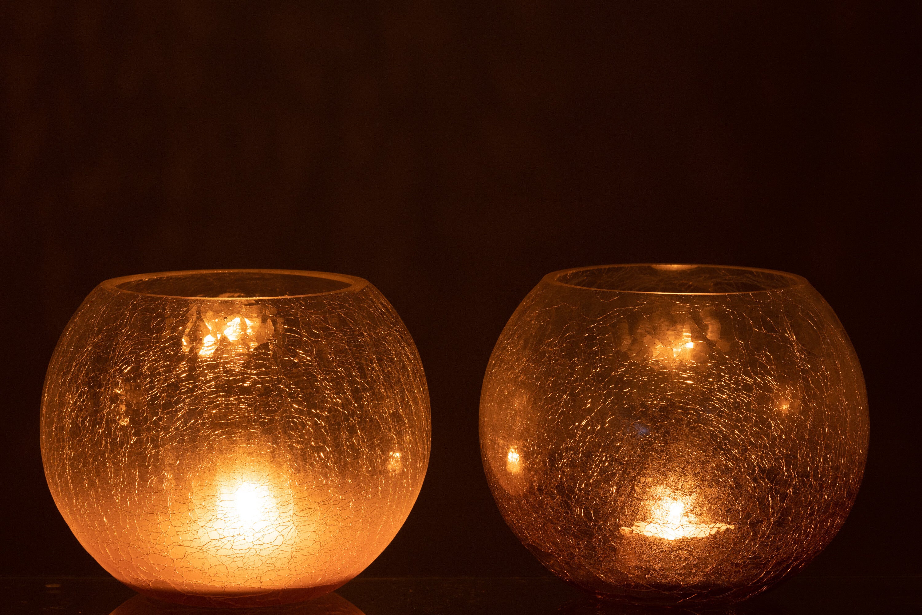 Orkaan Orb Craquelure Glas Paars Groot Assortiment Van 2