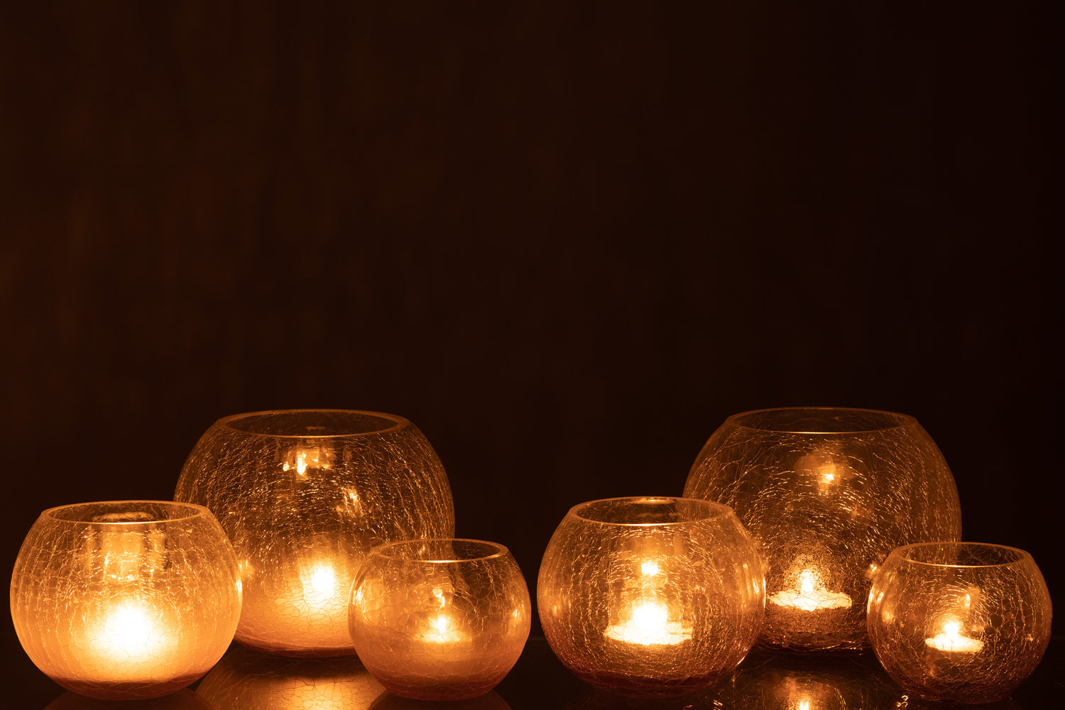 Orkaan Orb Craquelure Glas Paars Groot Assortiment Van 2