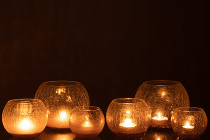 Orkaan Orb Craquelure Glas Paars Groot Assortiment Van 2