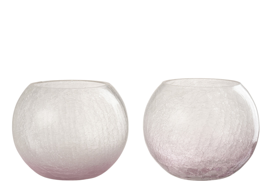 Orkaan Orb Craquelure Glas Paars Groot Assortiment Van 2