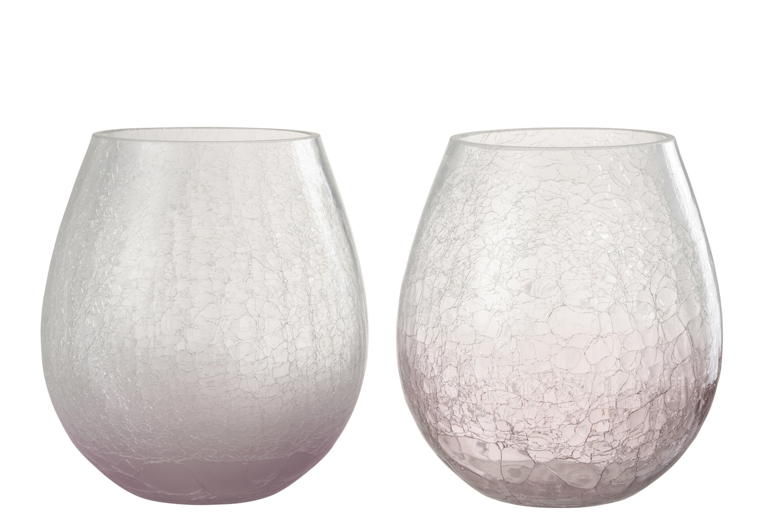 Orkaan Eivormige Craquelure Glas Paars Klein Assortiment Van 2