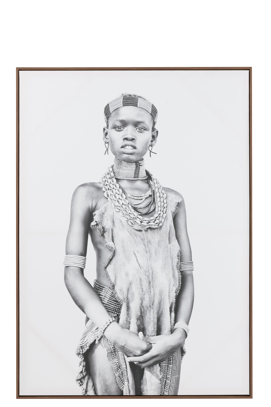 Wanddecoratie Jongen Canvas/Hout Beige