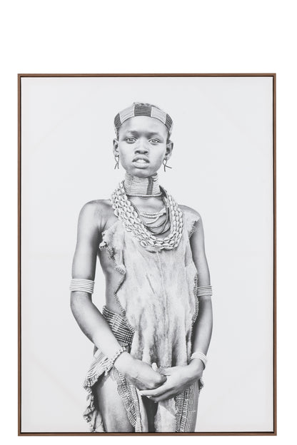 Wanddecoratie Jongen Canvas/Hout Beige