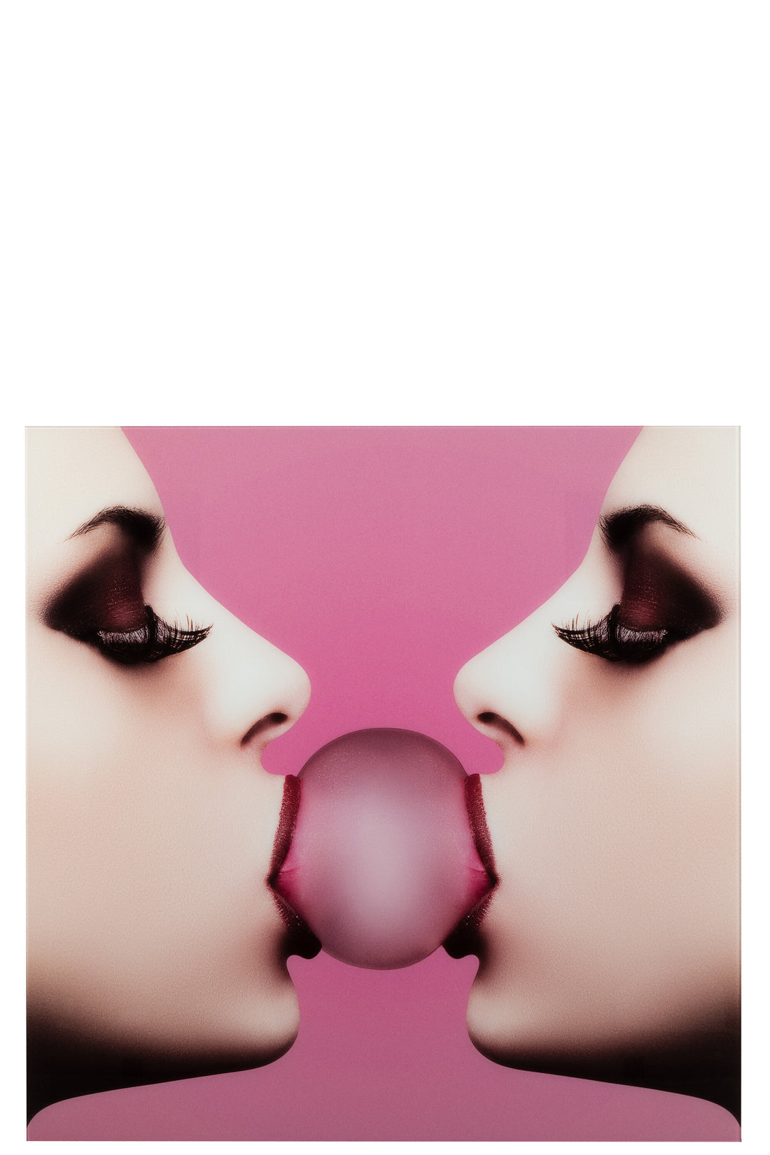 Wanddecoratie Gum Gehard Glas Roze