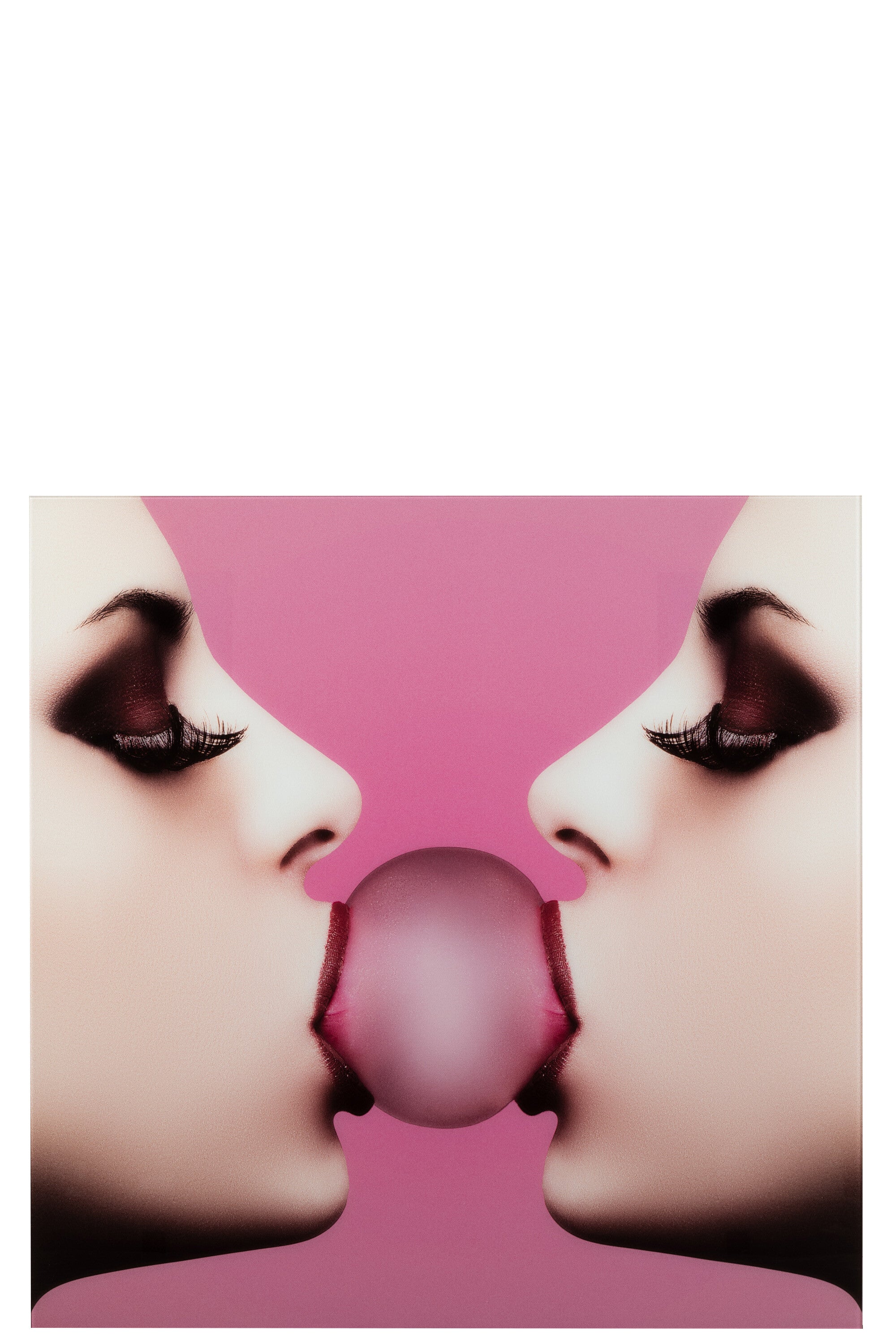 Wanddecoratie Gum Gehard Glas Roze