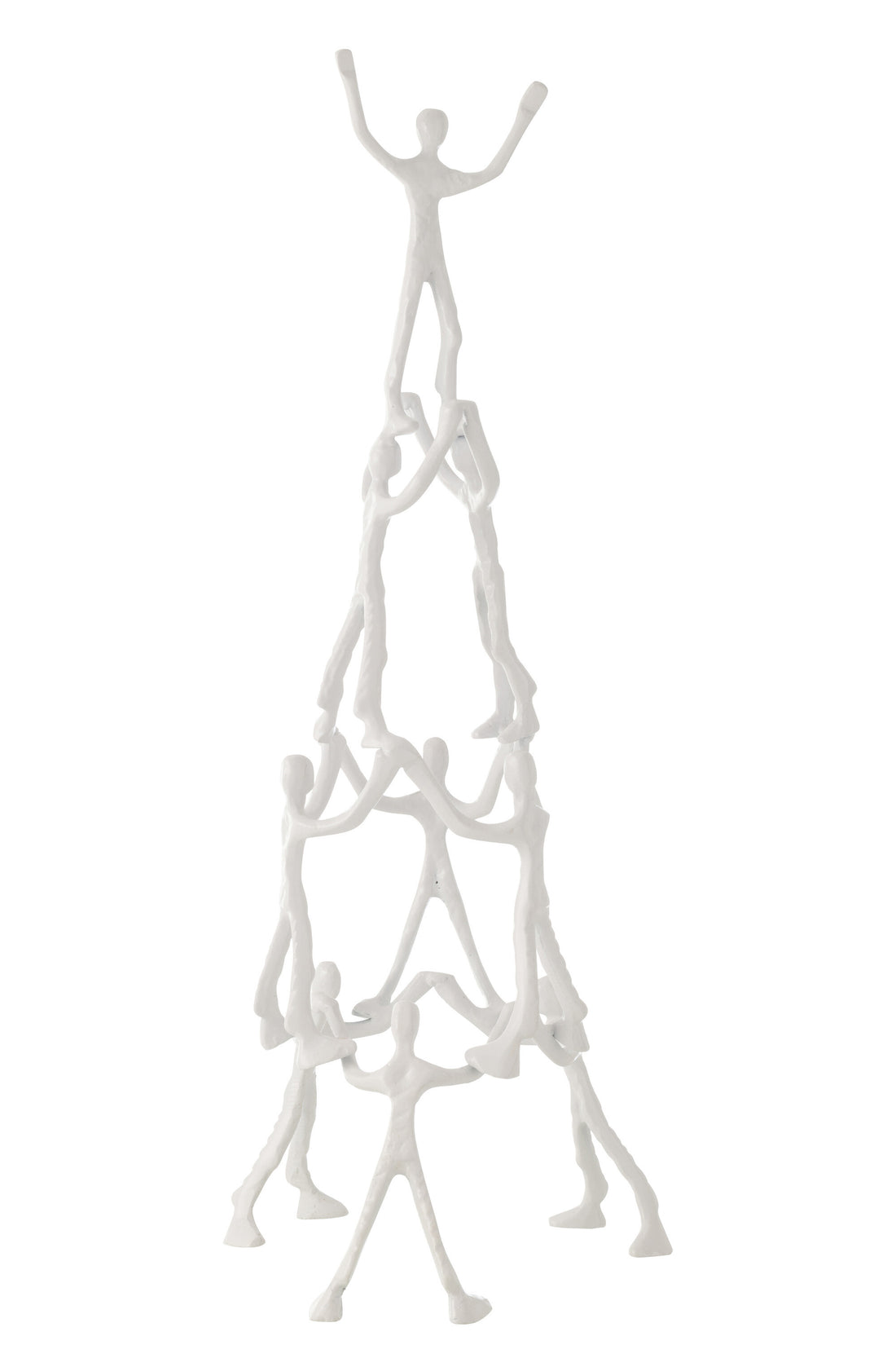 J-Line Figuur 9Personen Piramide Aluminium Wit