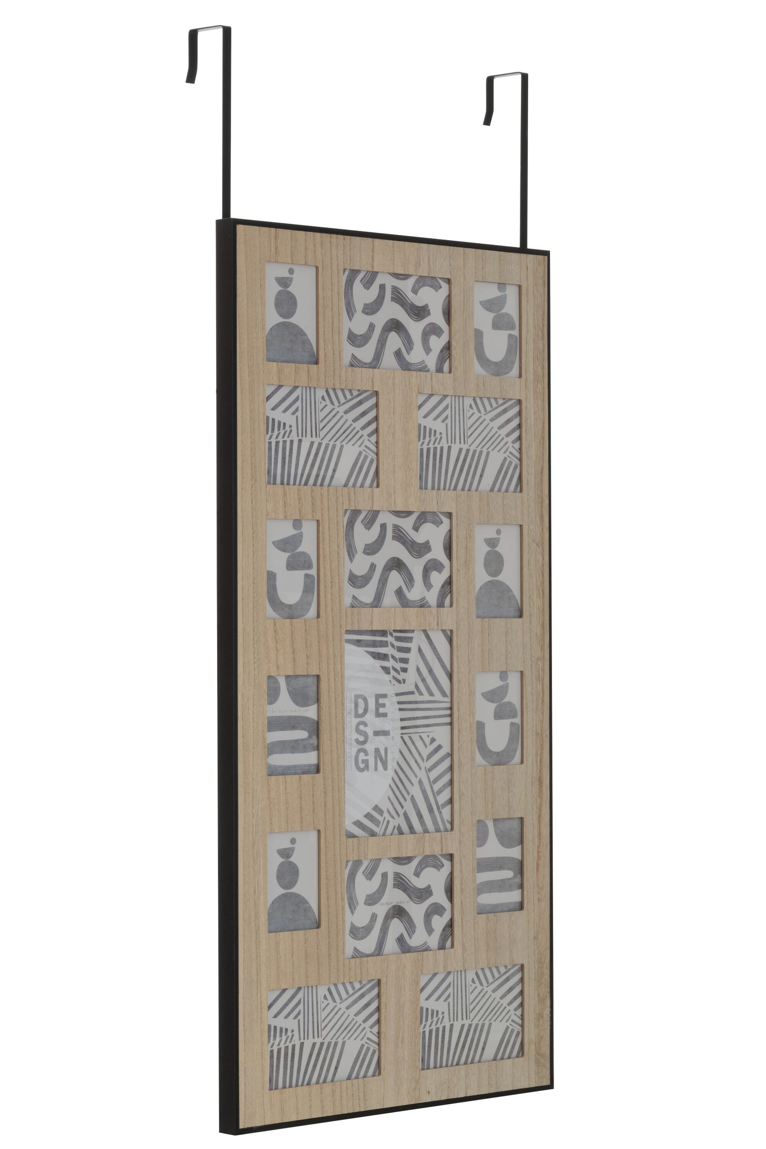 Fotolijst Wanddecoratie/Deurhanger Natuurlijk/Zwart Mdf