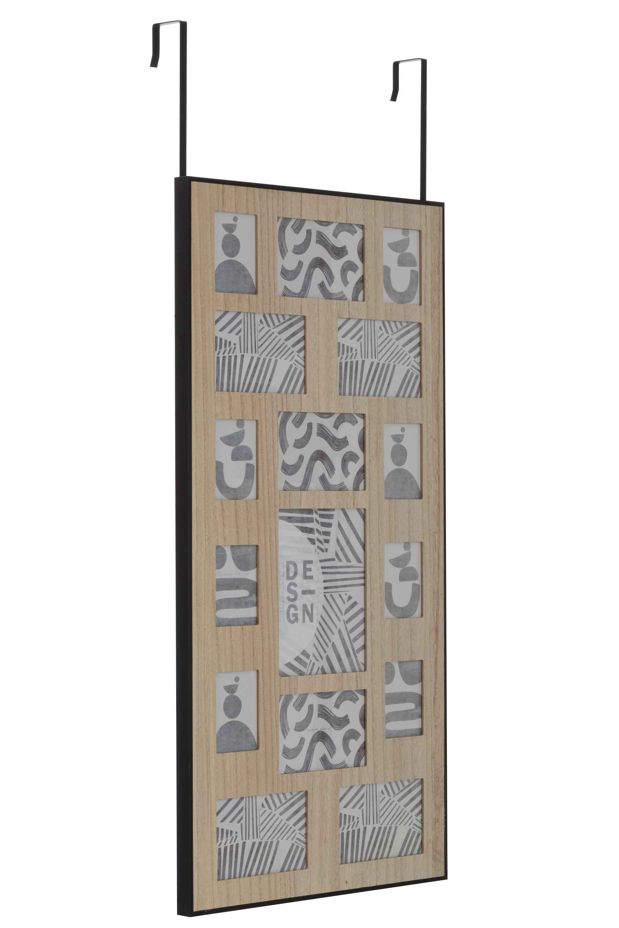 Fotolijst Wanddecoratie/Deurhanger Natuurlijk/Zwart Mdf