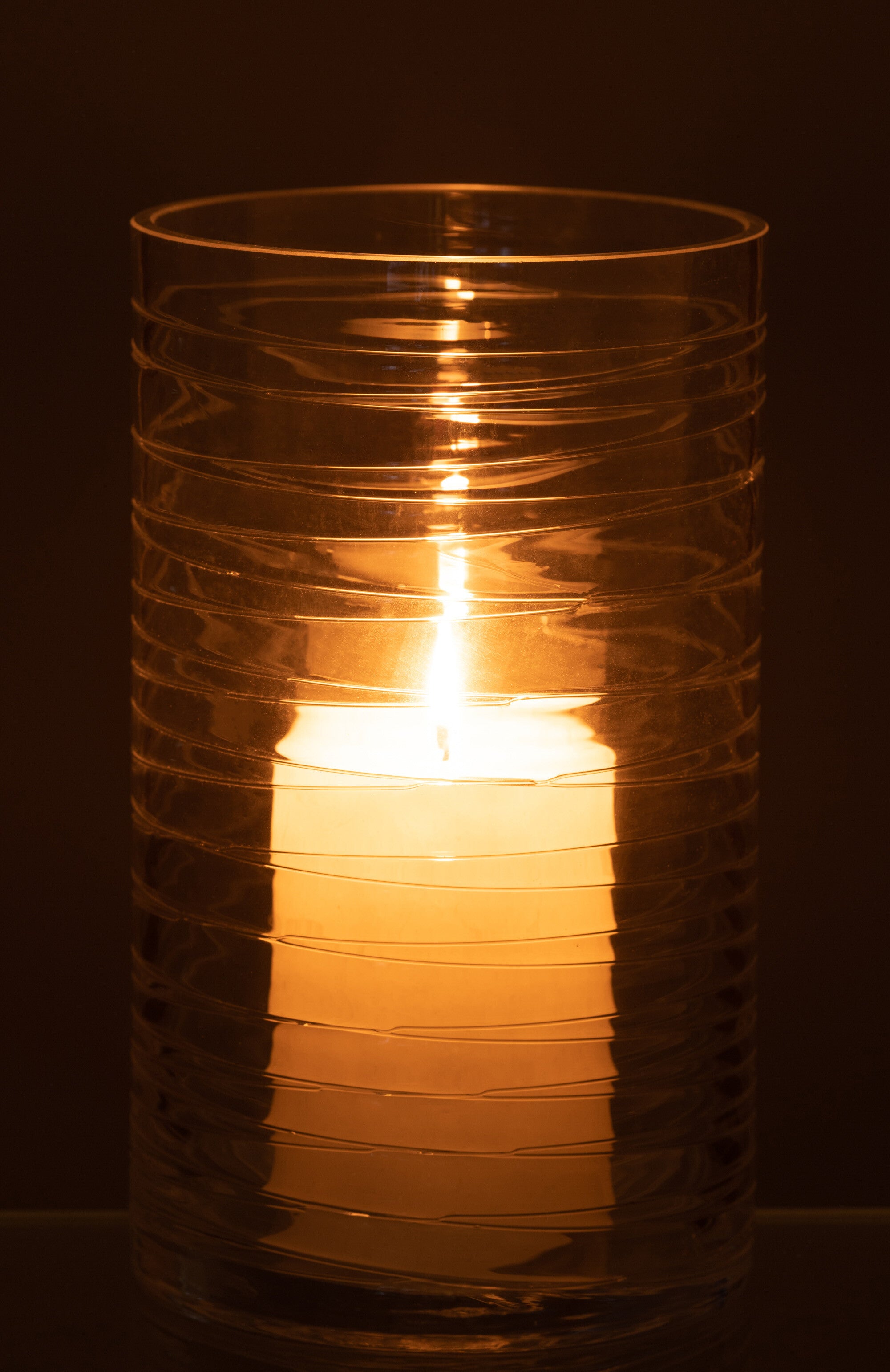 Orkaanstrepen Glas Transparant Groot